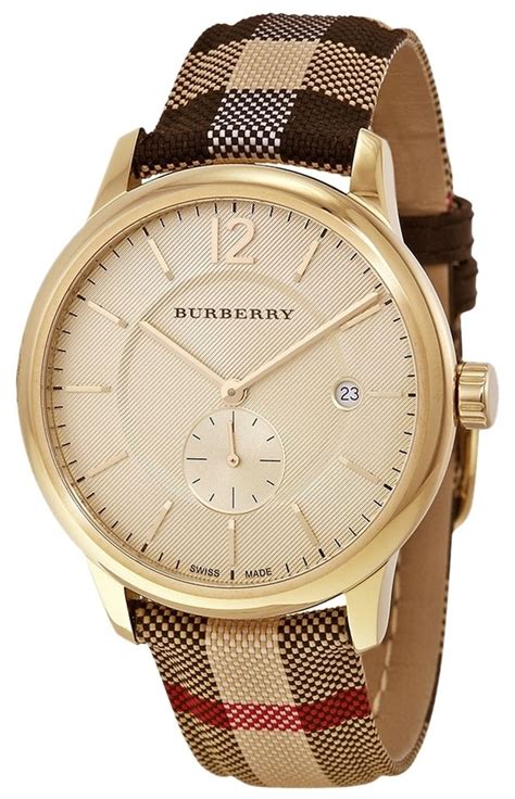 mens burberry watch gold|Burberry watch outlet.